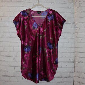 🌺 Floral Satin Nightgown · Bay Studio · Size L 🌺